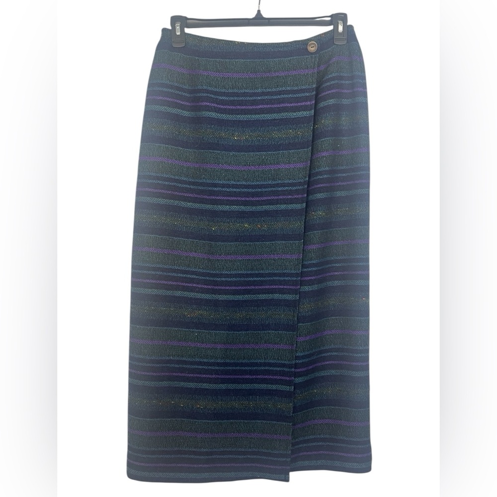 New Coldwater Creek faux wrap wool blend maxi skirt. Size 14. Made in USA - Picture 3 of 8